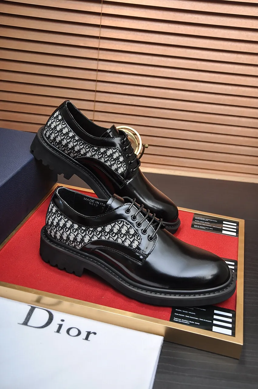 Men's shoes 💰680💶[Dior] (water-dyed cowhide lining) Dior original 1:1 high-quality factory, imported original materials, imported raw cowhide, water-dyed cowhide lining, original TPU outsole, code number: 39-44 (38.45 custom-made)